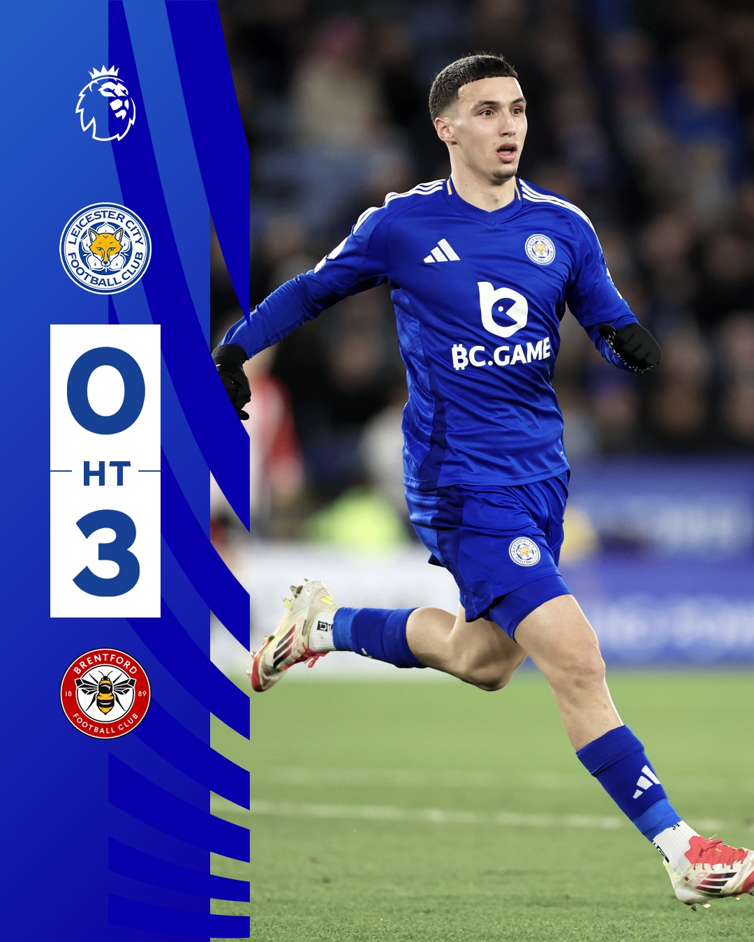  半場(chǎng)0-3！萊斯特若不進(jìn)球輸球，將主場(chǎng)6連敗0進(jìn)球創(chuàng)歷史最糟戰(zhàn)績(jī)
