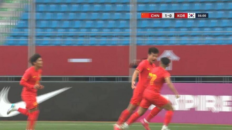  U22國足1-0韓國全場數(shù)據(jù)：控球率49%落后韓國，10射7正領先對手